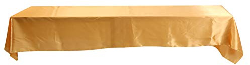 Tischdecke 3 Meter, Weiße Tischdecke Party, Tischdecke 3 Meter 145X320 Cm Rechteckige Tischdecke Fleckenfest Bankett Hochzeit Party Dekoration Weiß (Gold)