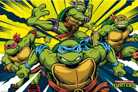 TMNT - Turtles in Action - Teenage Mutant Ninja Turtles - Film Movie Poster - Grösse 91,5x61 cm
