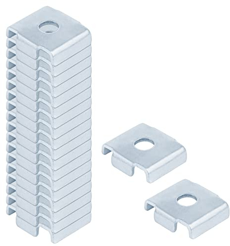 YIDU69Q 20 Pcs Square Washers Accept 1/2 Bolt, Flat Saddle Washer for 1-5/8 Strut Channel