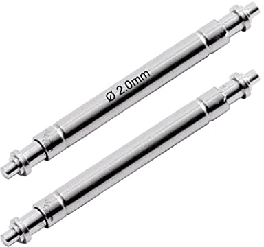 Masar 22mm XST200 - Ø 2.0mm – Watch Spring Bars - Federstege Stege Uhrenarmband 2mm - Single Flange - 0.9mm - INOX 316L - 2 pcs