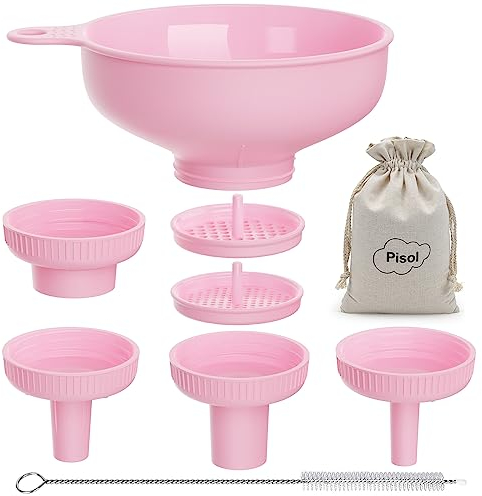 Imbuti da Cucina a Bocca Larga, Imbuto di Plastica di Qualità Alimentare Pisol per Cottura e Conservazione con 4 Bocche di Diverse Dimensioni per Riempire Vasi Mason a Bocca Larga e Regolare