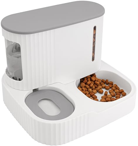 Belle Vous Distributore Automatico Cibo e Acqua 2 in 1 per Gatti/Cani - 850 ml - per Cani Grandi e Piccoli, Gatti e Cuccioli - Facile Da Pulire - per Alimenti Secchi e Umidi