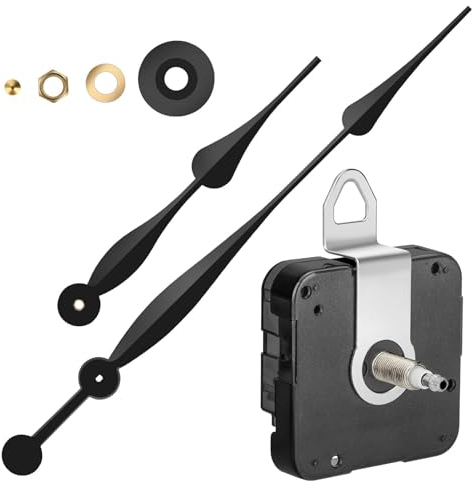 EEEKit Batteriebetriebenes Quarz-Uhrwerk Ersatz, Hochdrehmoment Tick Tock Uhrwerk Mit 25,4 cm Lange Zeiger Für DIY Uhr
