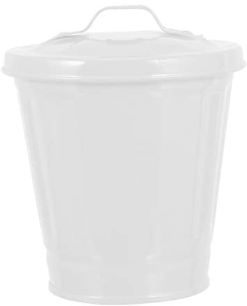 FONDOTIN Creative Desktop Trash Can with Lid Rubbish Bin Tabletop Wastebasket Small Garbage Container for Home Office Bedroom Countertop Use