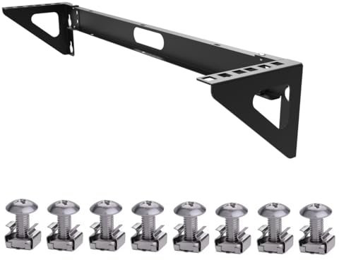 QiaoYoubang 2U vertikal väggmonteringsställ – stål vertikal lapppanel monteringsfäste för 19 nätverksutrustning