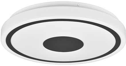 Reality LED taklampa Bunda R64361132, matt svart/vit, LED 16 watt ingår