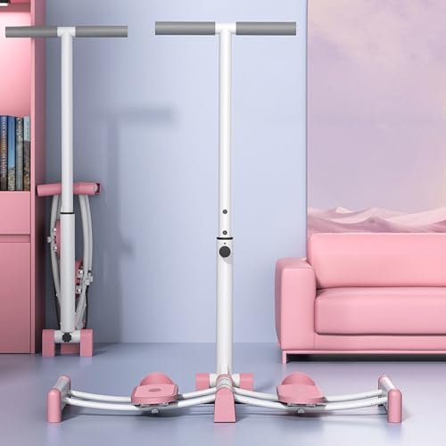 Oberschenkel-Meister Ski-Simulator-Trainer Faltbare Butt Leg Workout Geräte Krafttraining Beinmaschinen Maximale Belastung 300 Lb(Color:Pink,Size:with Armrest)