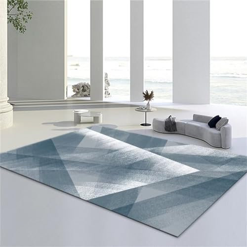 RUGMRZ Teenage Girl Schlafzimmer Dekorationen Fußmatten Für Drinnen Rechteckiger Blauer Teppich Das Esszimmer, Mit Niedrigem Flor, Schmutzabweisend Kinderzimmer Teppiche 80X160Cm 2Ft 7.5''X5
