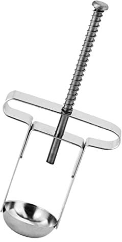 Hoement Kirschentkerner Aus Metall Manuelles Werkzeug Zum Entfernen Von Kirschkernen Tragbarer Dattelkernentferner Küchenhelfer Für Obst Ergonomisches Design