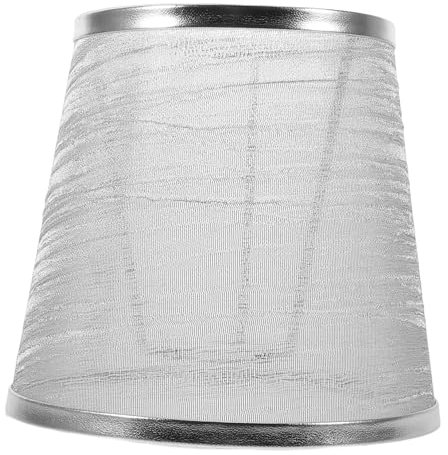 Housoutil Small Pleated Lamp Shade 4cm Diameter Clip-on for E27 Bulb, Removable Lampshade for Living Room and Bedroom Lighting Replacement
