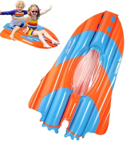 Aufblasbare Bodyboards - Schwimmen Aufblasbare - Bodyboard Schwimmbrett - Flugzeug-Bodyboard | Faltbares, Aufblasbares, Tragbares Pool-Wasserpad-Surfbrett Für Anfänger, Erwachsene Und Kinder