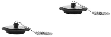 VILLCASE 2 Pezzi Scarico Bagno e Lavabo con Catena Accessorio per Vasch Lavelli Design Versatil Facile da Materiale Resistent e Riutilizzabile Dimensioni Compatte per Stoccaggio Pratico