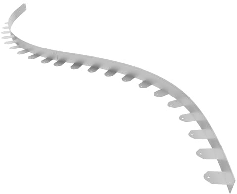 FIVMEN Rasenkante Beeteinfassung Metall Beetumrandung Mähkante Verzinkt mit 25 Erdanker Flexible Beetbegrenzung Rasenbegrenzung Silber, 100x5 cm 5 Stück