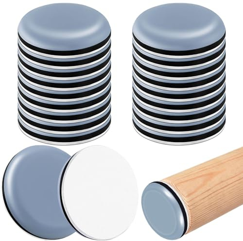 20 STK Teflongleiter Selbstklebend Rund Möbelgleiter Ø40mm Teppichgleiter | Möbelgleiter PTFE Teflongleiter für Parkett Fliesen Laminat | Leises Gleiten | Kratzschutz für Stühle Sofa Schwerlastmöbel