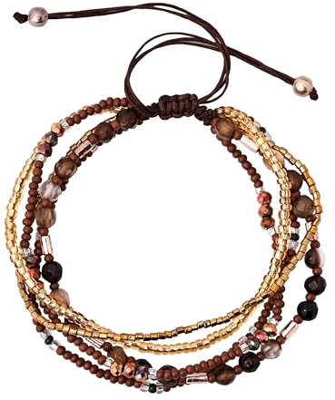 Hanary Bohemian Bead Stacked Bracelet, Vintage Multi-Layer Bracelet, Gift for Her