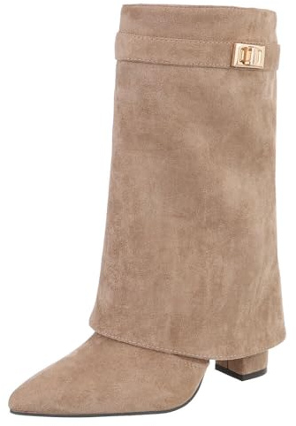 Ital Design Damenschuhe Stiefel High-Heel Stiefel, LA3116-, Textil, Hellbraun, Gr. 39