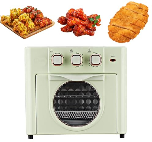 Four Multifonction Domestique, Four À Convection À Grande Capacité de 18 litres avec Commande À Bouton, Minuterie de 0 À 60 Minutes, Circulation d'air Chaud À 360° Green