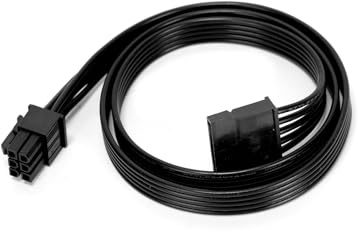 Ruimou 1 câble modulaire 6 broches vers SATA 60 cm compatible avec Corsair | Compatible avec EVGA/Compatible avec Seasonic/Compatible avec Superflower/Compatible avec Coolermaster