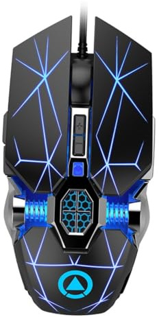 EPIGEIST Mouse da Gioco Ergonomico Cavo Usb, Grip in Abs Resistente e Illuminazione LED Rgb per Computer Desktop e Laptop, Sensore Ottico Fino a 3200 Dpi