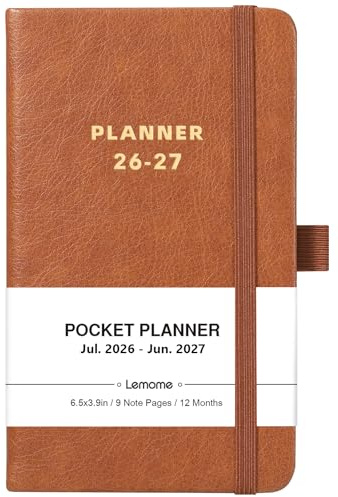 2026-2027 Pocket Calendar - 2026-2027 Pocket Planner from Jul. 2026 to Jun. 2027, Academic Planner for Purse, 6.4'' x 3.8
