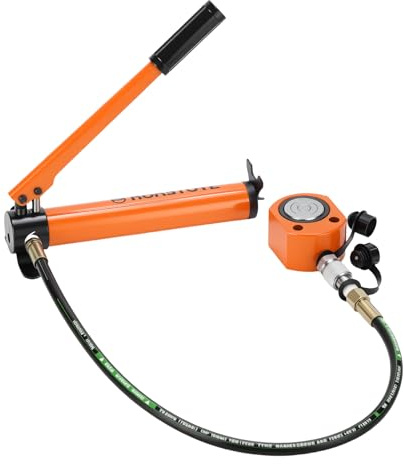 20T Hydraulikzylinder Set CP-180 Handpumpe für Maschinenbau Schiffsbau | Hochdruck bis 8500 PSI, 350cc Ölvorrat, stabiler Stahlaufbau mit Schnellkupplung, geeignet für Hebe- und Auspressaufgaben.