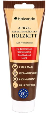 Mastic à bois acrylique renforcé de fibres « Extra fort » pour bois, chêne naturel, tube de 45-250 g