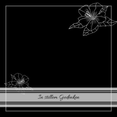 In stillem Gedenken: Trauerbuch zum selbst gestalten | Kondolenzbuch für Beerdigung oder Trauerfeier | Motiv: Blume