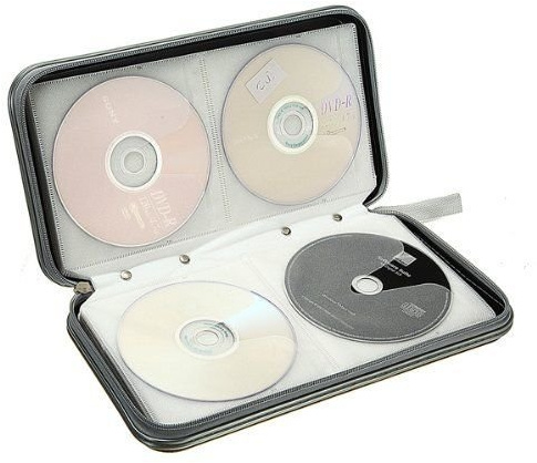 Estuche de almacenamiento de discos para 40 u 80 CD o DVD, portátil, de plástico, ideal para CD de audio, MP3 o de vídeo con películas, Blu Ray, de videojuegos o discos de mezcla, de Gadget Hoppa