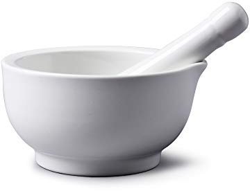 Mortar and Pestle Set – WM Bartleet & Sons 11cm Pestle and Mortar Grinder Perfect for Crushing and Grinding Herbs and Spices with Ease – Made from Hard Wearing Porcelain