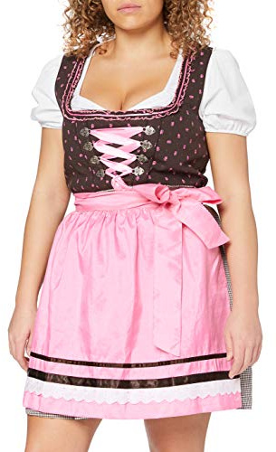 Räv traditionell klänning för kvinnor, Flerfärgad (brun/rosa), 42