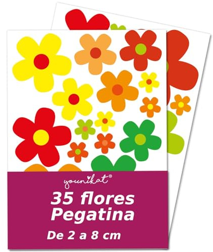 younikat Aufkleber-Set Blumen Blümchen bunt - Flower-Power - kfz243 | mit unseren Aufklebern aus einfachen, Waschanlagen geeignet, UV- und witterungsbeständig, vergilbungsfrei