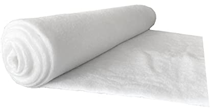 pemmiproducts Schneeflocken Matte 1,5 x 5 m (EUR 8,33/ m²), 200g m², ca. 2 cm dick, 7,5 m², aus Baumwolle, kompostierbar, Schneematte, Schneedecke mit Schneeflockenoptik