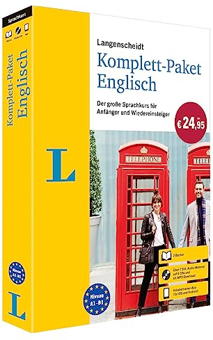 Langenscheidt Komplett-Paket Englisch: Sprachkurs zum Englisch lernen für Anfänger und Wiedereinsteiger mit 2 Büchern, 6 CDs und Vokabeltrainer-App
