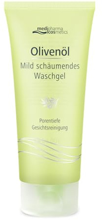medipharma cosmetics Olivenöl mild schäumendes Waschgel 100 ml | milde Gesichtsreinigung, mit kaltgepresstem Olivenöl