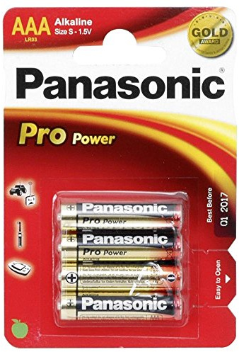 PANASONIC Blister de 4 Piles Alcaline Pro Power Gold AAA LR03-1,5V
