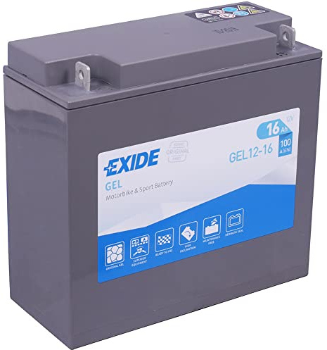 Lampa exgel1216 AGM Motorrad Starter-Batterie, Schwarz