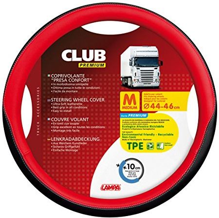 LAMPA 98910 Lenkradbezug schwarz Rot