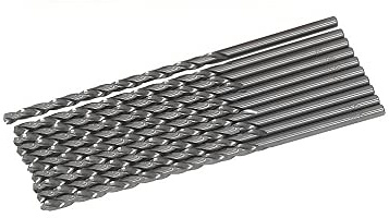 4.0mm x 119mm Silver Ground Long Series Metal HSS Twist Drill Bits Pack of 10