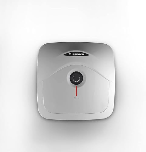 Ariston Andris R - Termo Eléctrico 15 Litros Potente, Calentador de Agua Eléctrico Vertical con Tamaño Reducido 41,8x37,7x35,2 cm, Fabricado para Instalación en España