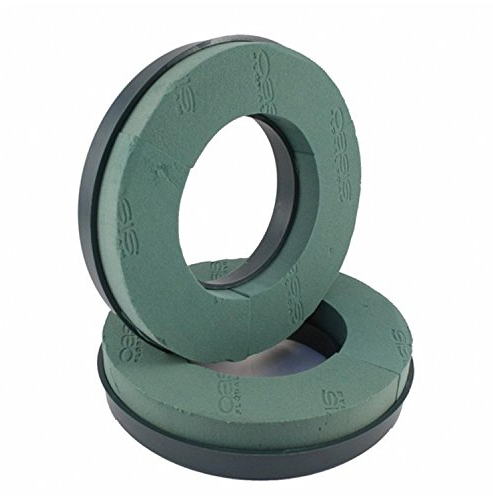 Diamante Crafts 2 x Foam Rings with Plastic Back Wreath Ring - 10 12 14 (10 Foam Ring x 2 - Plastic Back)