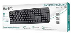 Ewent Tastiera EW3109 PS/2 USB Nero