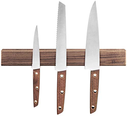 Knife Block Powerful Wooden Strip Magnetic Knife Holder Wall Mount For Metal Knifes Wood Magnet Knives Rack Kitchen Tools Knife Holder (Size : 35cm)
