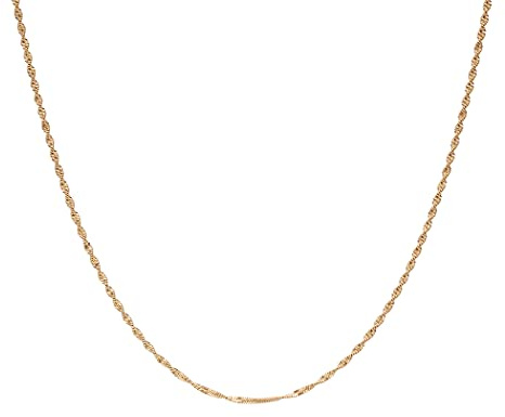 LUUK LIFESTYLE Halskette „Rope“ aus Edelstahl, 50 cm verstellbare Kettenlänge, Damenschmuck, Geschenkidee für Freundin, Ehefrau, Freundin, Tochter, Valentinstag, Geburtstag, Hochzeit, Jahrestag, Gold