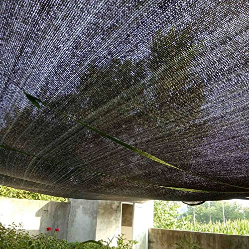 KOOEIN Schattennetz,wärmeisolierendes Sonnensegel,Anti-Aging-schattentuch,windnetz,gewebeschutznetz,schwarz,18-polig,reißfest,leicht Zu Befestigen,5x7m/16.4x23ft