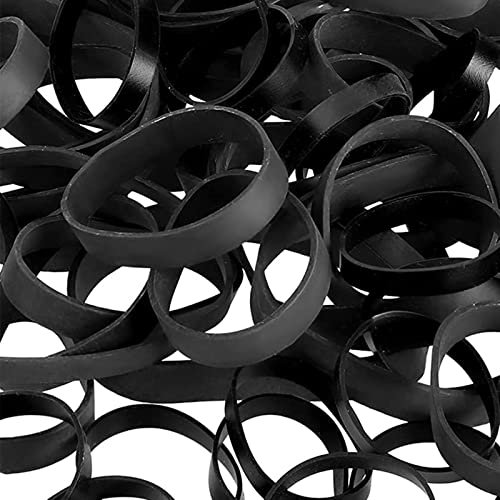 Tactical Rubber Bands Black - 100 Pieces 2 Size Heavy Duty UV Heat Cold Resistant Thick Strong Elastic Wide Bands Outdoor Hiking Backpacking Survival Camping Biking Fixed Item
