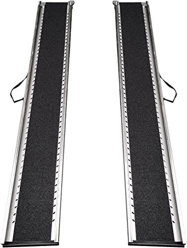 LIOONS schwellenrampe 2/3/4 Ft rutschfeste Rollstuhlrampe mit Rutschfester Oberfläche für Stufen Aluminium-Rollerrampe für Treppen zu Hause rutschfest