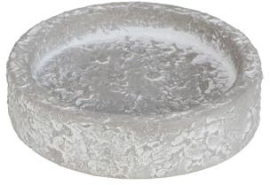 NaDeco Räucherschale für Duftwachs Aroma Würfel, Durchmesser 8cm Höhe 2cm in Zwei Farben wählbar | Zement Schale | Weihrauchbrenner | Räucherstövchen | Räuchergefäß | Aroma Brenner, Farbe:Grau