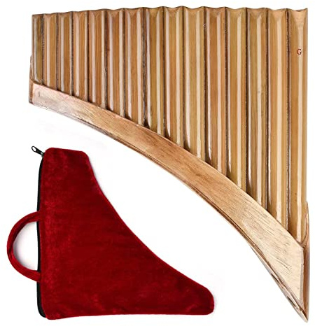 Raxove Standard-Panflöte, G-Key-Panflöte, Musikinstrument, Panflöte, G-Key-Panflöte, traditionelles Instrument, 440 Hz, G4-G6, chinesischer stimmbarer zarter Ton, mit Tragetasche