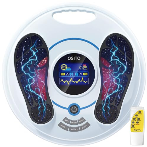 Creliver Medic Durchblutungs-stimulator Beine, EMS Durchblutungs-Stimulator, für Wirksame Schmerzlinderung und müde Füße, Neuropathie, Müde Bein, Waden & Füße 25 Modi, 99 Intensitätsstufen - Grau