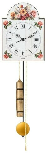 Hermle Schilderuhr 8 Tag Werk aus dem Schwarzwald, Lackschilduhr